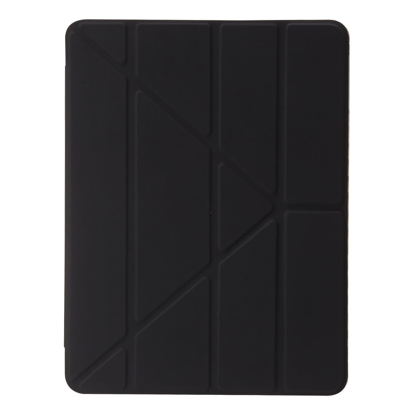 For iPad Air (2013) / Air 2 / iPad 9.7-inch (2017) / (2018) Leather+Clear Acrylic Tablet Case Origami Tri-fold Stand Tablet Cover