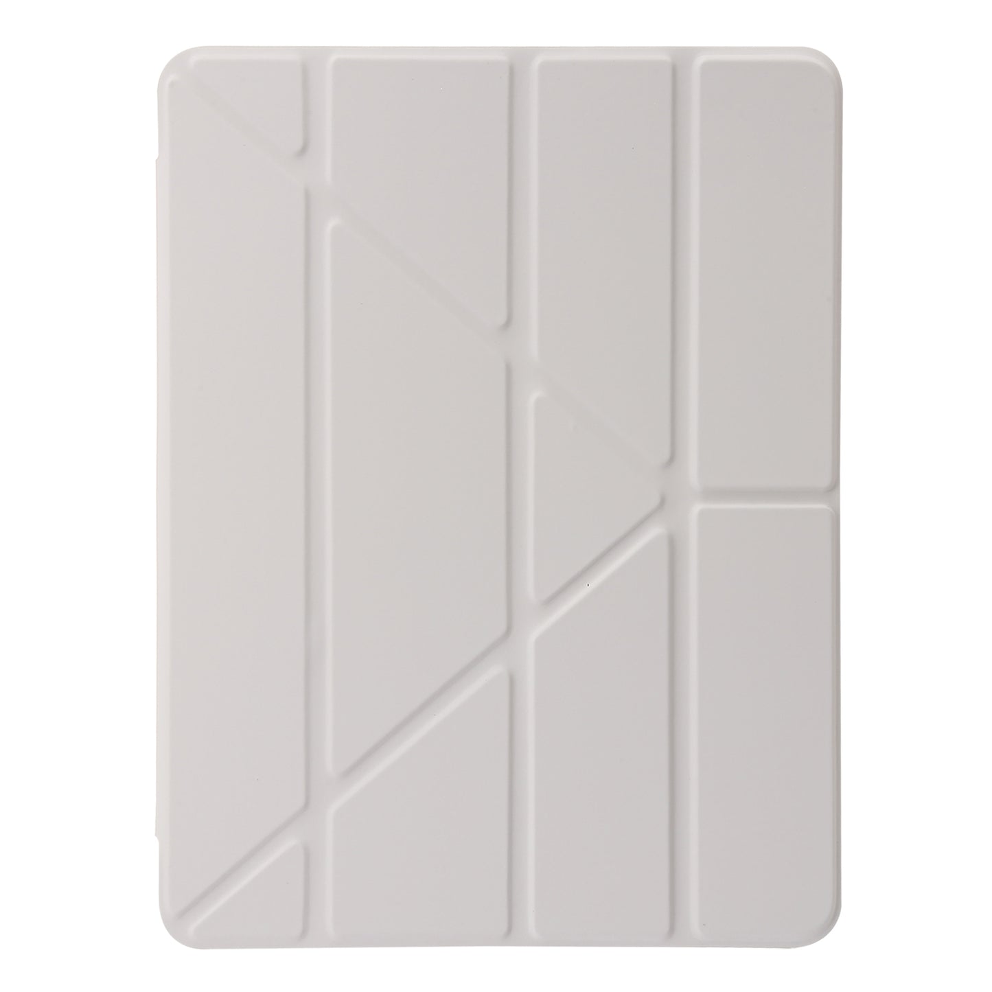 For iPad Air (2013) / Air 2 / iPad 9.7-inch (2017) / (2018) Leather+Clear Acrylic Tablet Case Origami Tri-fold Stand Tablet Cover
