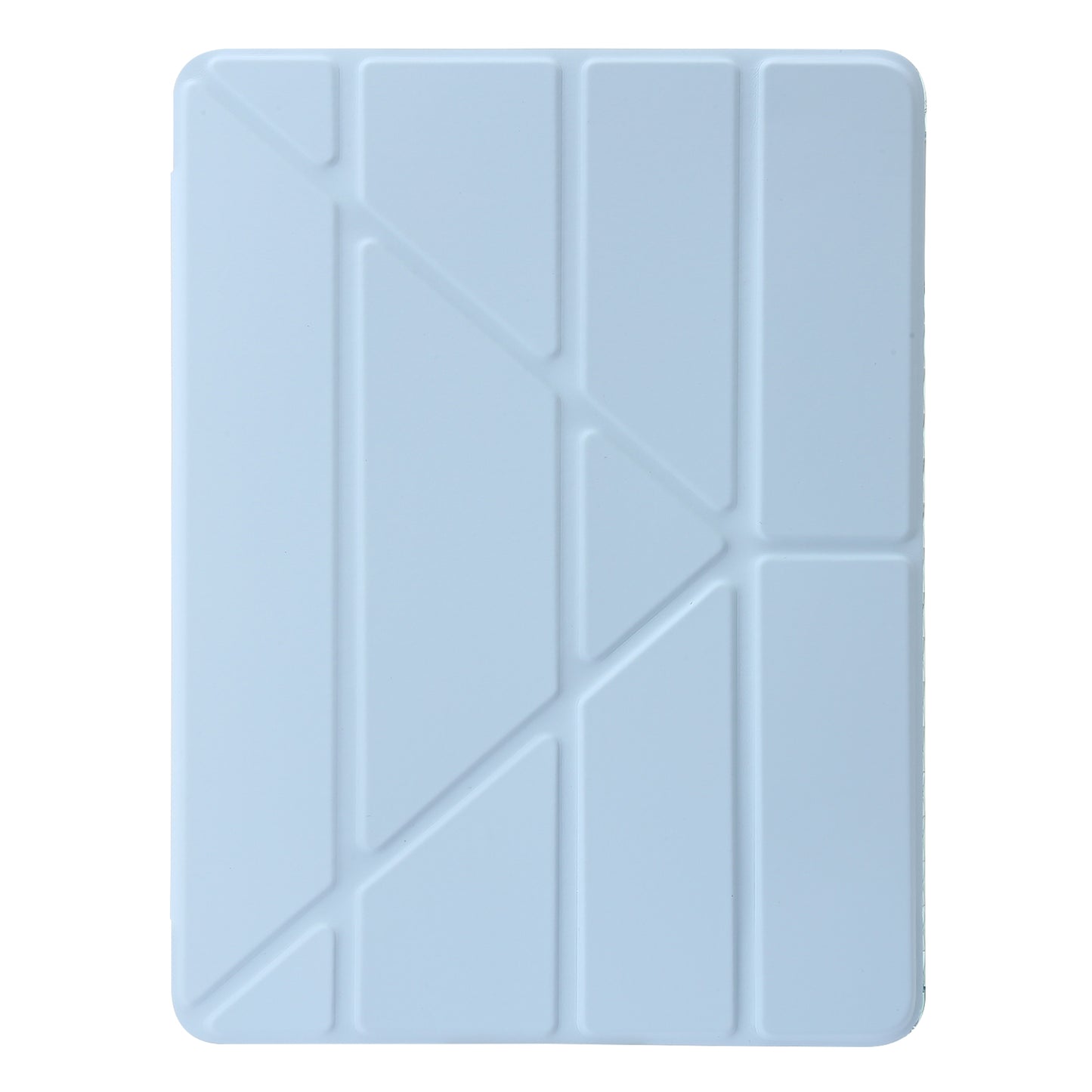 For iPad Air (2013) / Air 2 / iPad 9.7-inch (2017) / (2018) Leather+Clear Acrylic Tablet Case Origami Tri-fold Stand Tablet Cover