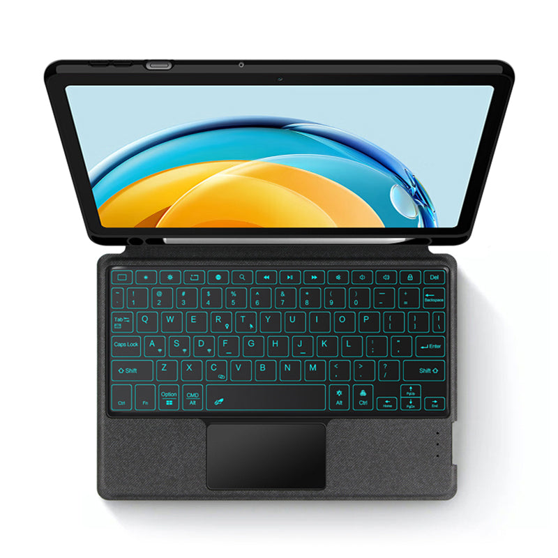 For Huawei MatePad SE 10.4-inch Shockproof Tablet Case + Detachable Wireless Keyboard with Backlit