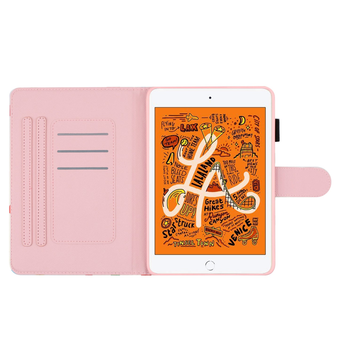 For iPad Mini / Mini 2 / mini 3 / mini 4 / mini (2019) 7.9 inch PU Leather Tablet Case Dot Printing Shockproof Cover