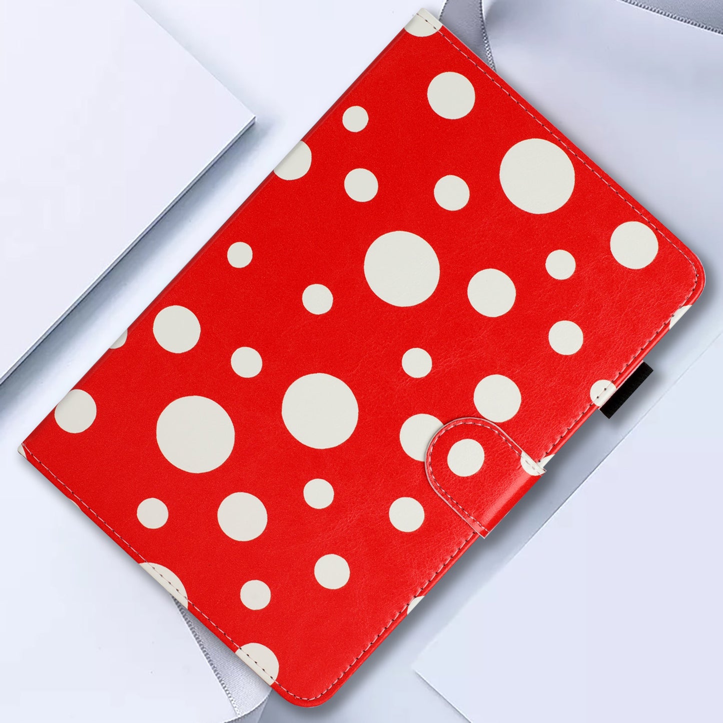 For iPad Mini / Mini 2 / mini 3 / mini 4 / mini (2019) 7.9 inch PU Leather Tablet Case Dot Printing Shockproof Cover
