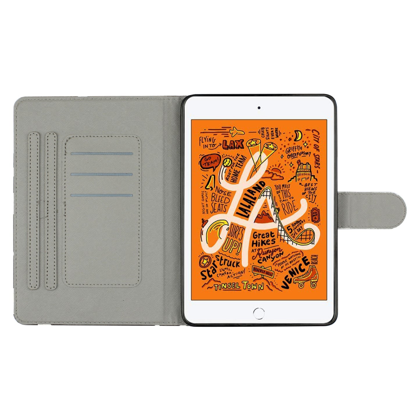 For iPad Mini / Mini 2 / mini 3 / mini 4 / mini (2019) 7.9 inch PU Leather Tablet Case Dot Printing Shockproof Cover