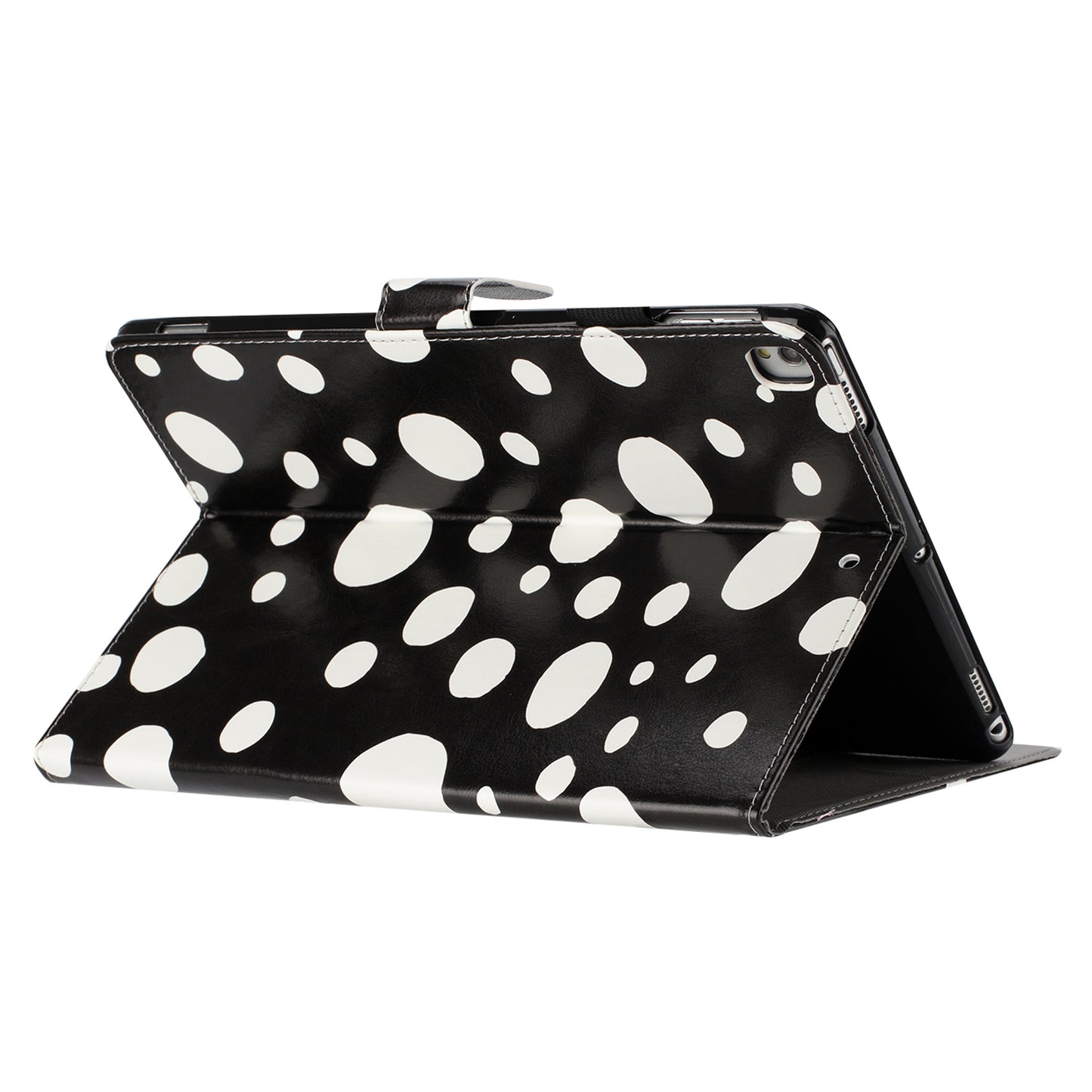 For iPad 10.2 (2021) / (2019) / (2020) / iPad Pro 10.5-inch (2017) PU Leather Case Dot Printing Anti-Drop Tablet Cover