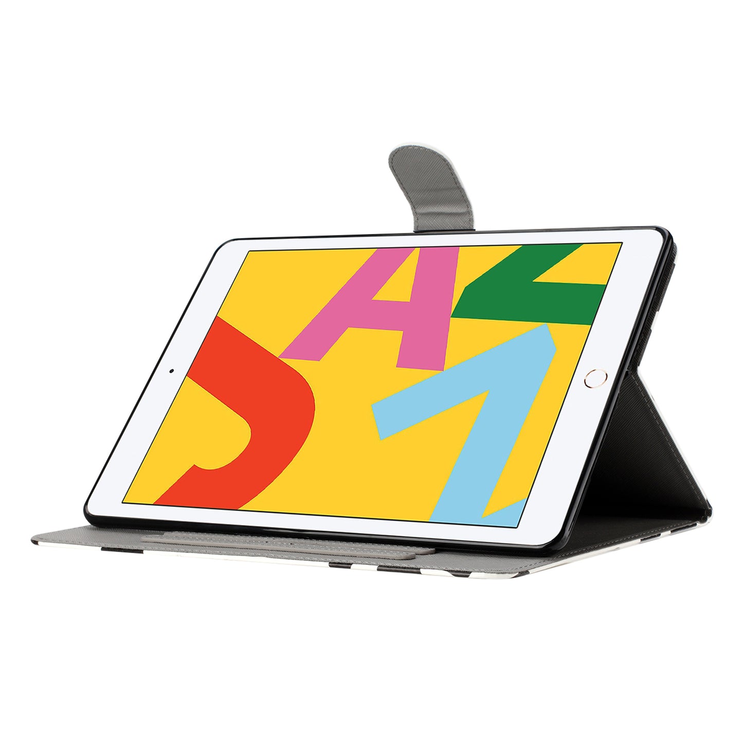 For iPad 10.2 (2021) / (2019) / (2020) / iPad Pro 10.5-inch (2017) PU Leather Case Dot Printing Anti-Drop Tablet Cover