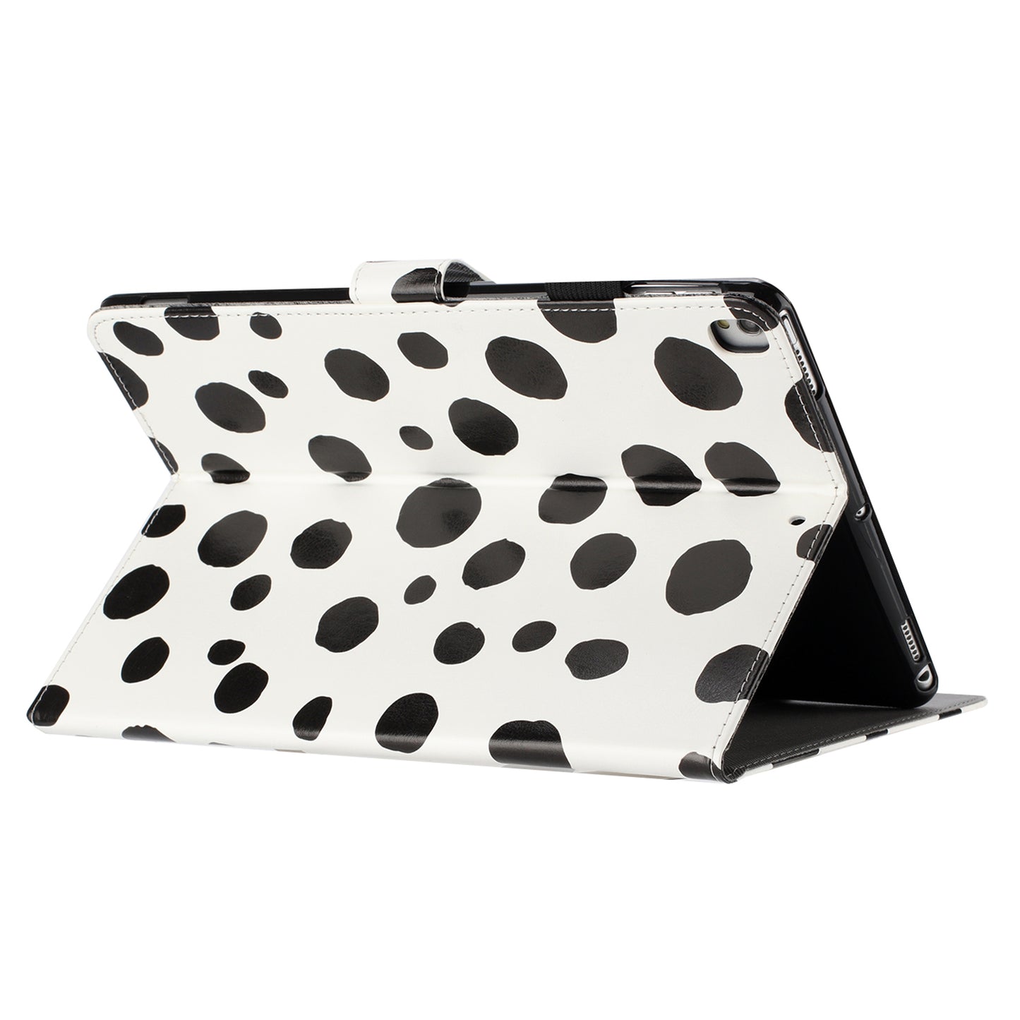 For iPad 10.2 (2021) / (2019) / (2020) / iPad Pro 10.5-inch (2017) PU Leather Case Dot Printing Anti-Drop Tablet Cover