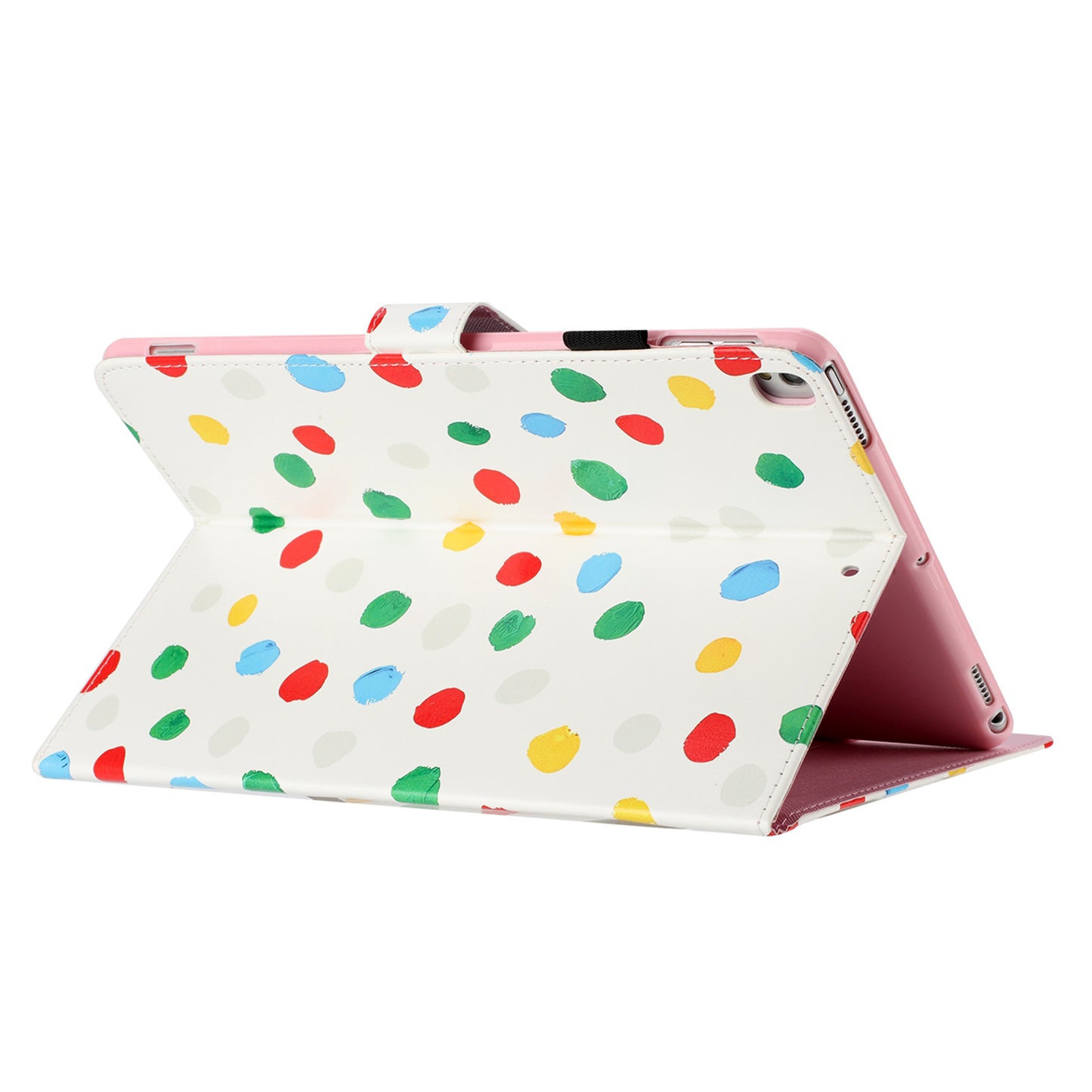 For iPad 10.2 (2021) / (2019) / (2020) / iPad Pro 10.5-inch (2017) PU Leather Case Dot Printing Anti-Drop Tablet Cover