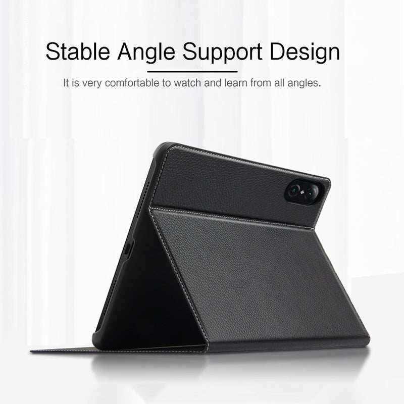 For Honor Pad V8 Genuine Cow Leather Tablet Case Stand Auto Wake / Sleep Cover