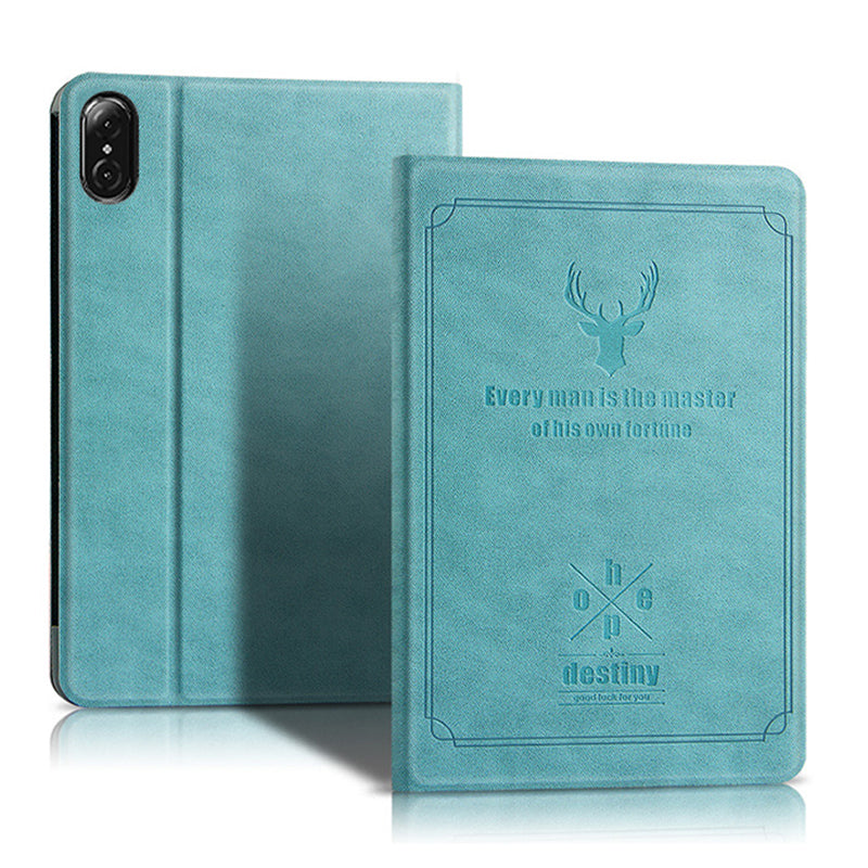 For Honor Pad V8 Deer Pattern Tablet Case PU Leather + PC Stand Cover