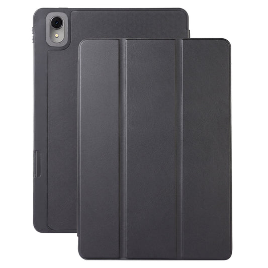 For Huawei MatePad 11 (2023) Solid Color PU Leather Cover Tri-Fold Stand Tablet Case with Pencil Slot