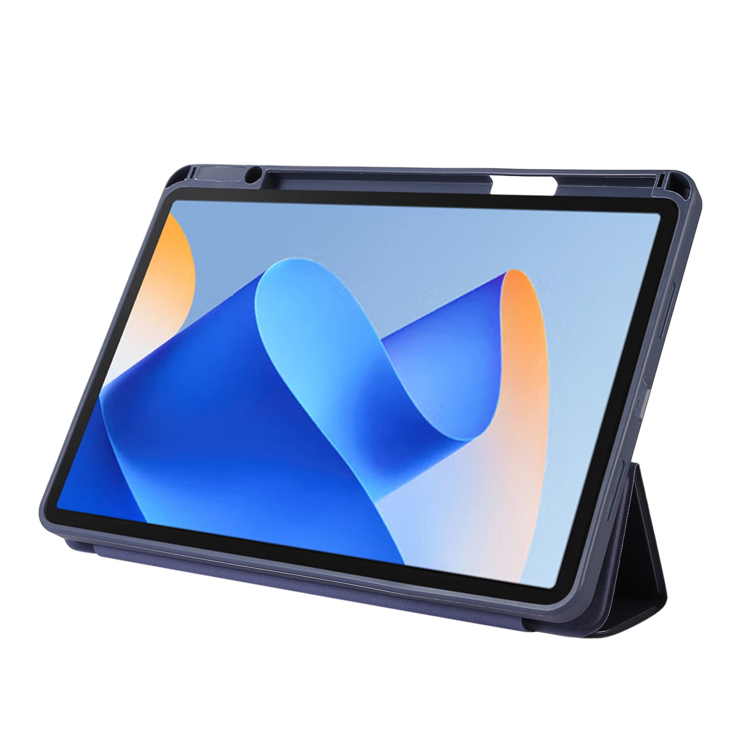 For Huawei MatePad 11 (2023) Solid Color PU Leather Cover Tri-Fold Stand Tablet Case with Pencil Slot