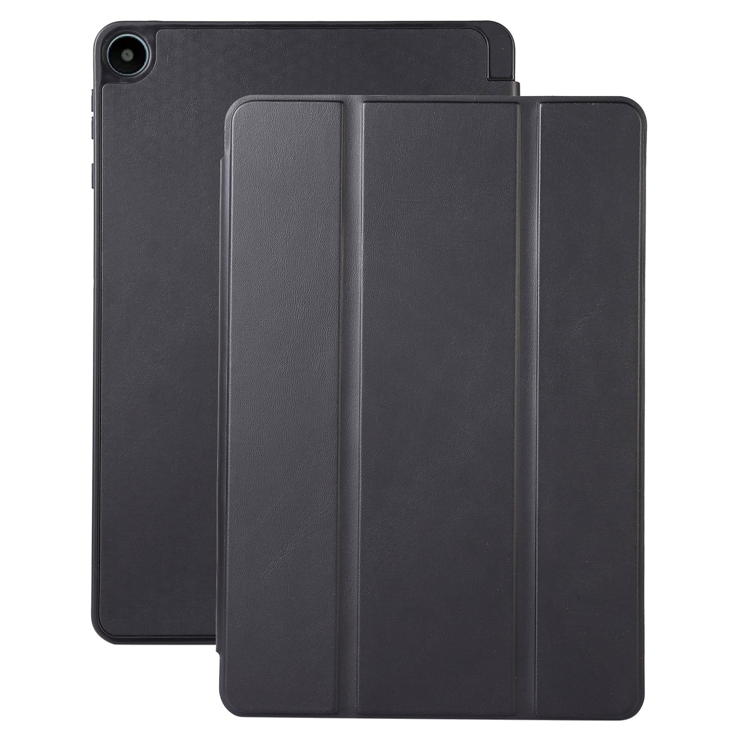 For Huawei MatePad SE 10.4-inch Solid Color PU Leather Tablet Cover Tri-Fold Stand Anti-drop Case with Pencil Slot