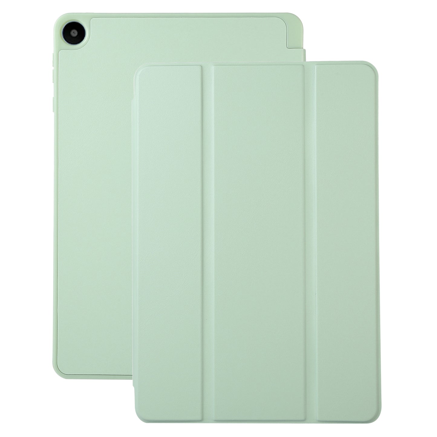 For Huawei MatePad SE 10.4-inch Solid Color PU Leather Tablet Cover Tri-Fold Stand Anti-drop Case with Pencil Slot