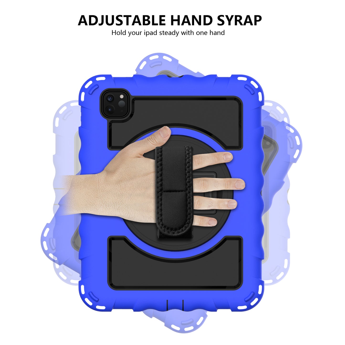 For iPad Pro 11-inch (2018) / (2020) / (2021) / (2022) / Air (2022) / (2020) Shockproof Kickstand Case Silicone+PC Tablet Cover