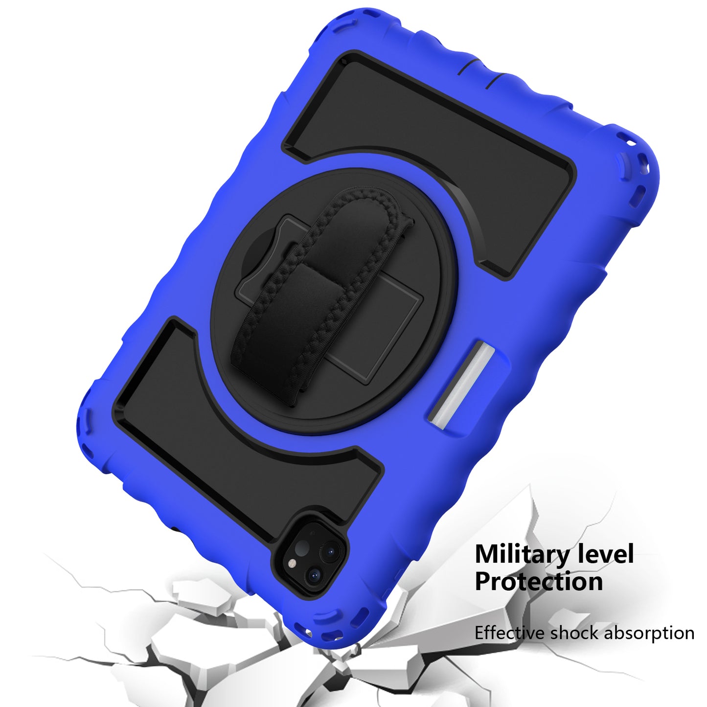 For iPad Pro 11-inch (2018) / (2020) / (2021) / (2022) / Air (2022) / (2020) Shockproof Kickstand Case Silicone+PC Tablet Cover