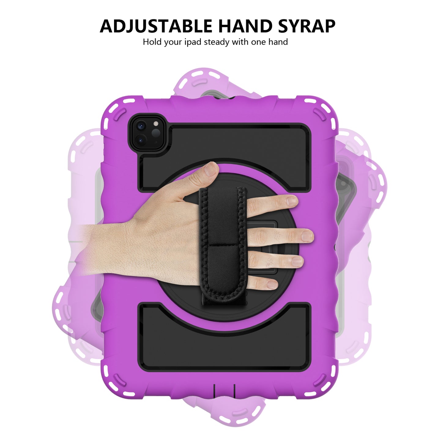 For iPad Pro 11-inch (2018) / (2020) / (2021) / (2022) / Air (2022) / (2020) Shockproof Kickstand Case Silicone+PC Tablet Cover