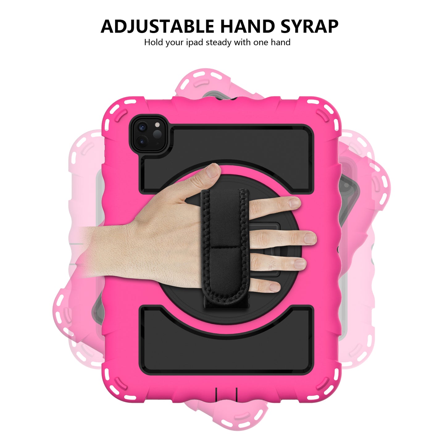 For iPad Pro 11-inch (2018) / (2020) / (2021) / (2022) / Air (2022) / (2020) Shockproof Kickstand Case Silicone+PC Tablet Cover
