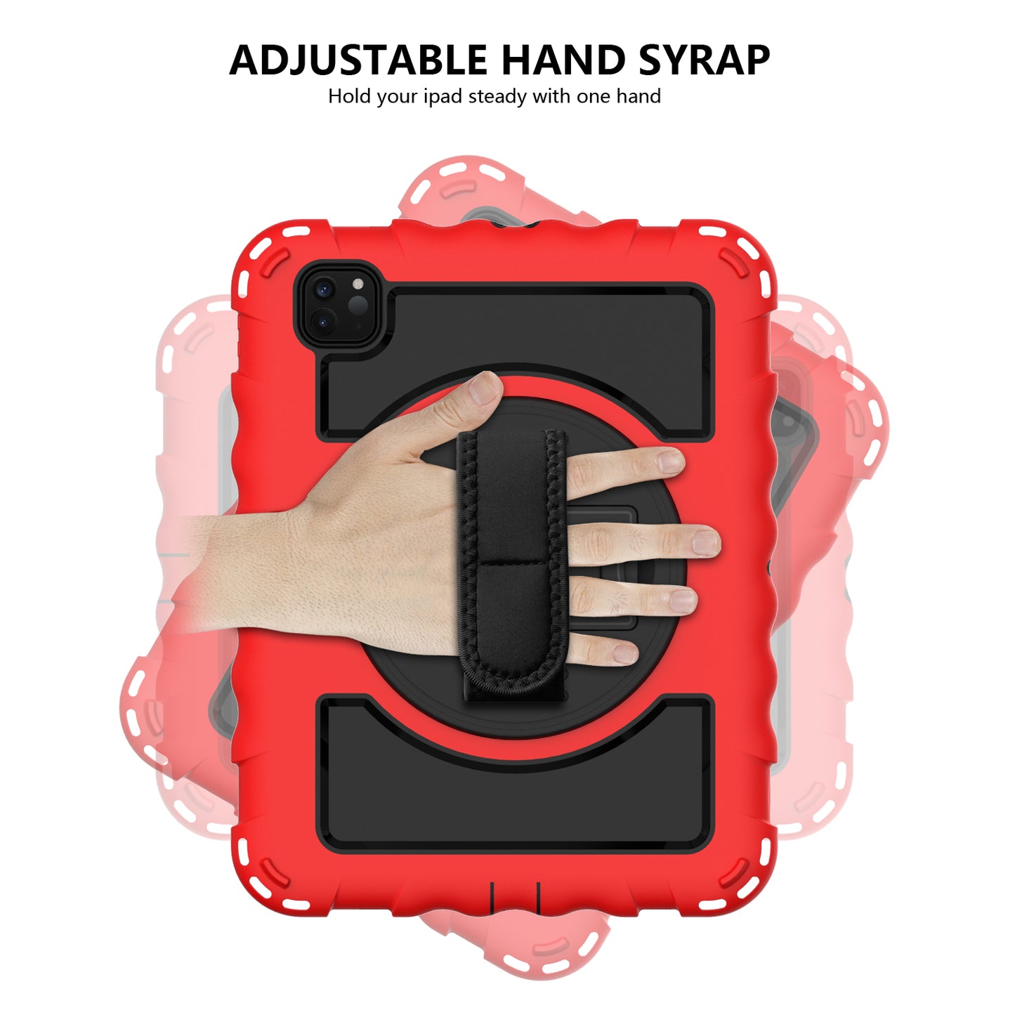 For iPad Pro 11-inch (2018) / (2020) / (2021) / (2022) / Air (2022) / (2020) Shockproof Kickstand Case Silicone+PC Tablet Cover