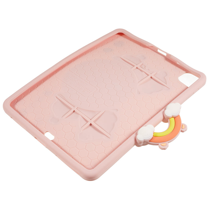 For iPad Air (2020) / (2022) / iPad Pro 11 (2020) / (2021) / (2022) PC+Silicone Case Rotary Kickstand Cartoon Bear Tablet Cover