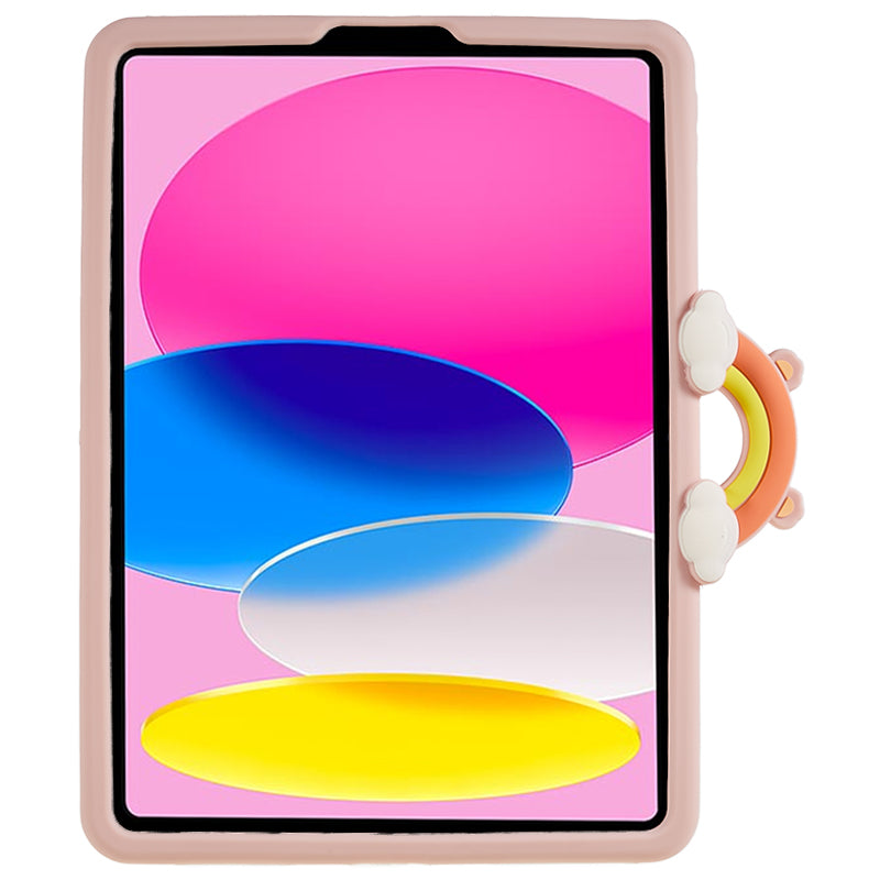 For iPad Air (2020) / (2022) / iPad Pro 11 (2020) / (2021) / (2022) PC+Silicone Case Rotary Kickstand Cartoon Bear Tablet Cover