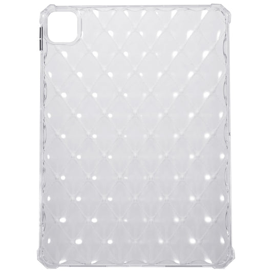 For iPad Pro 11 (2020) / (2021) / (2022) TPU Tablet Case Airbag Diamond Texture Transparent TPU Tablet Cover