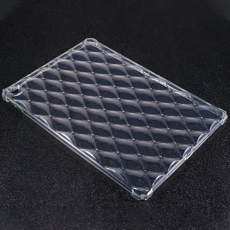 For iPad 10.2 (2021) / (2020) / (2019) Airbag Diamond Texture Anti-drop Cover Soft TPU Clear Tablet Case