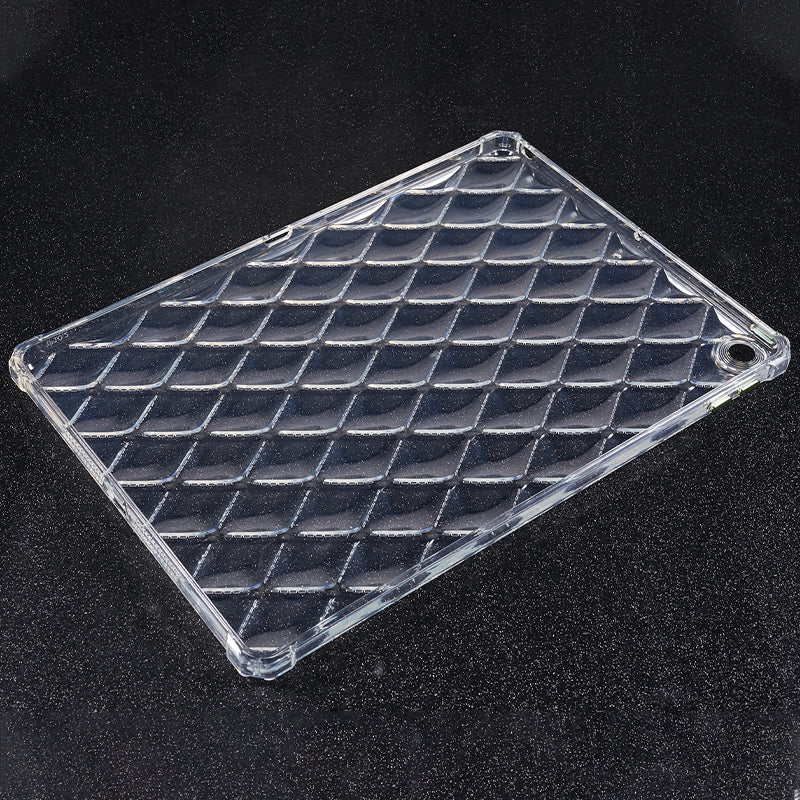 For iPad 10.2 (2021) / (2020) / (2019) Airbag Diamond Texture Anti-drop Cover Soft TPU Clear Tablet Case