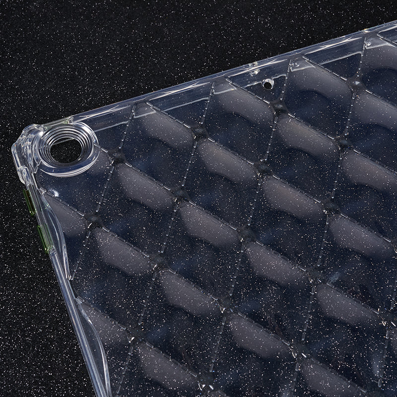 For iPad 10.2 (2021) / (2020) / (2019) Airbag Diamond Texture Anti-drop Cover Soft TPU Clear Tablet Case