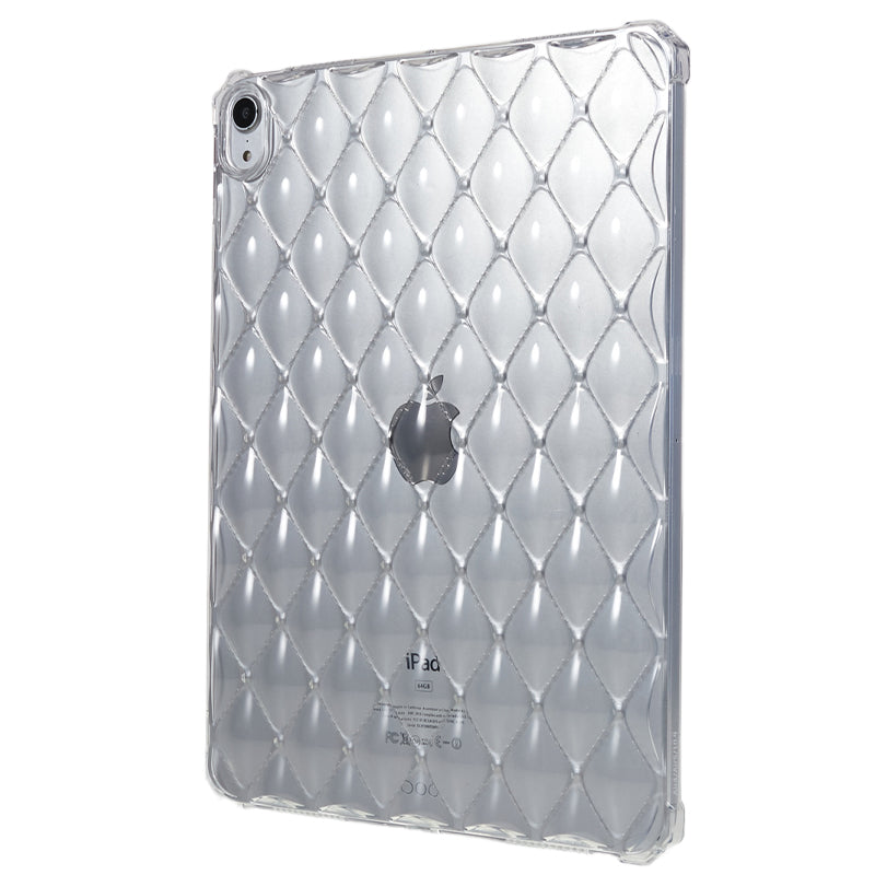For iPad Air (2022) / (2020) Airbag Diamond Texture TPU Cover Anti-drop Clear Tablet Case