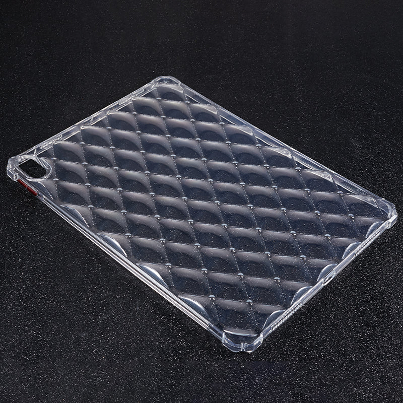 For iPad Air (2022) / (2020) Airbag Diamond Texture TPU Cover Anti-drop Clear Tablet Case