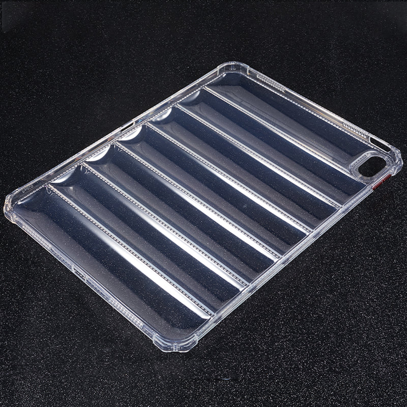 For iPad 10.9 (2022) Soft TPU Clear Tablet Case Airbag Down Jacket Design Anti-drop Cover