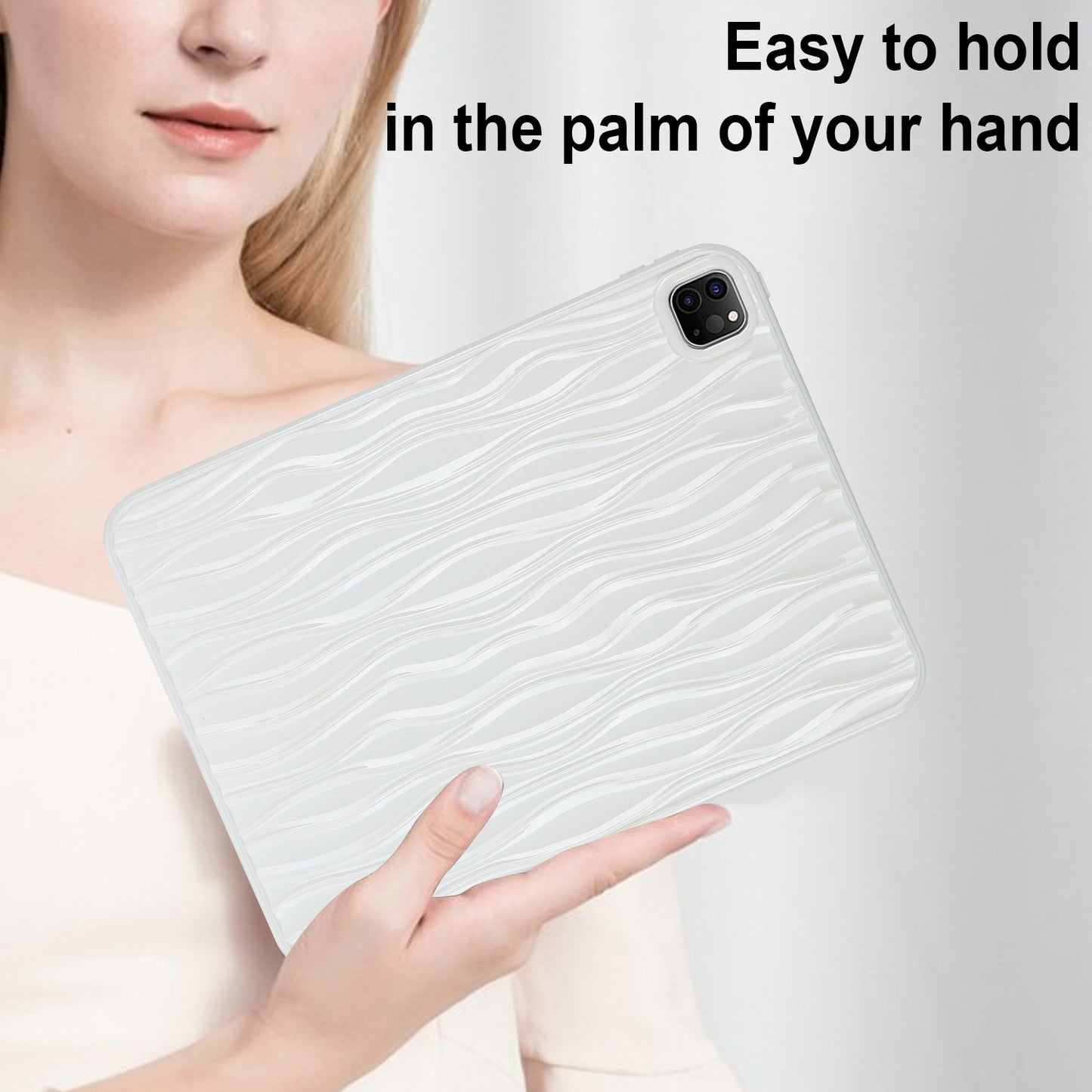 For iPad Pro 11 (2020) / (2021) / (2022) Soft TPU Tablet Case Wave Texture Anti-scratch Tablet Cover