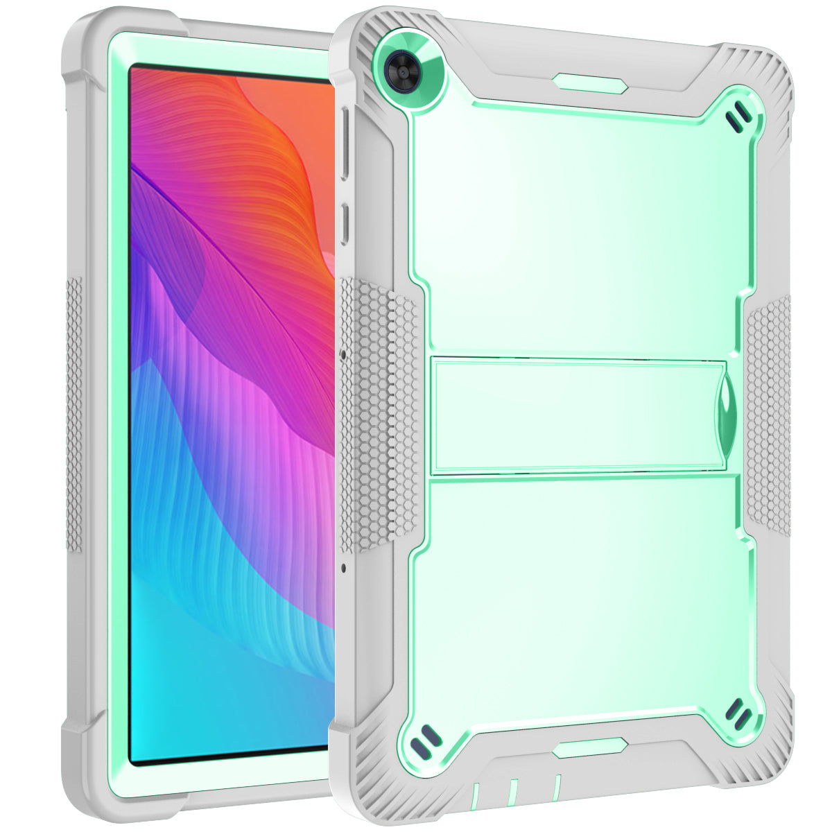 For Huawei MatePad T 10S 10.1 inch / T 10 9.7 inch Shockproof Tablet Shell Kickstand Silicone + PC Dustproof Cover Case