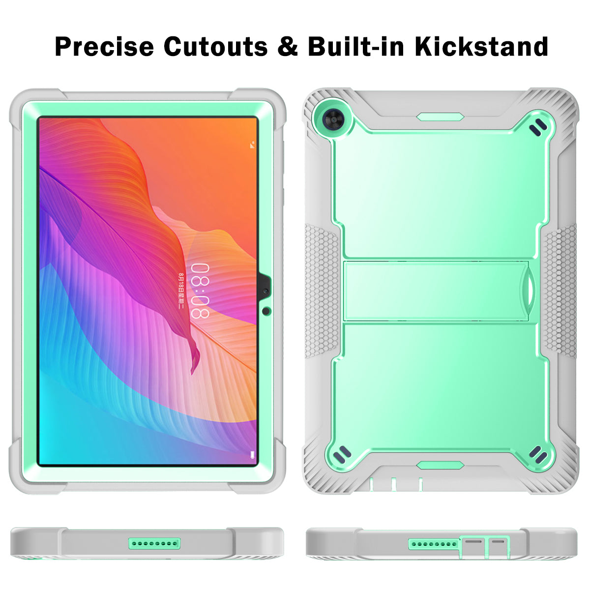 For Huawei MatePad T 10S 10.1 inch / T 10 9.7 inch Shockproof Tablet Shell Kickstand Silicone + PC Dustproof Cover Case