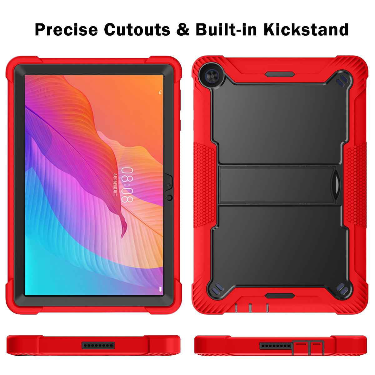 For Huawei MatePad T 10S 10.1 inch / T 10 9.7 inch Shockproof Tablet Shell Kickstand Silicone + PC Dustproof Cover Case