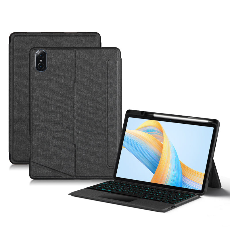 For Honor Pad V8 PU Leather Tablet Case with Detachable Wireless Backlit Keyboard