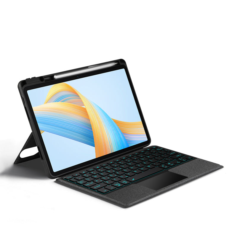 For Honor Pad V8 PU Leather Tablet Case with Detachable Wireless Backlit Keyboard