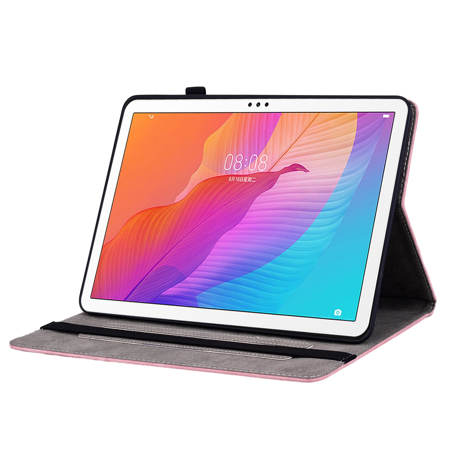 For Huawei Enjoy Tablet 2 / MatePad T 10S / T 10 9.7 inch Imprinted Design Stand Tablet PU Leather Case Cover