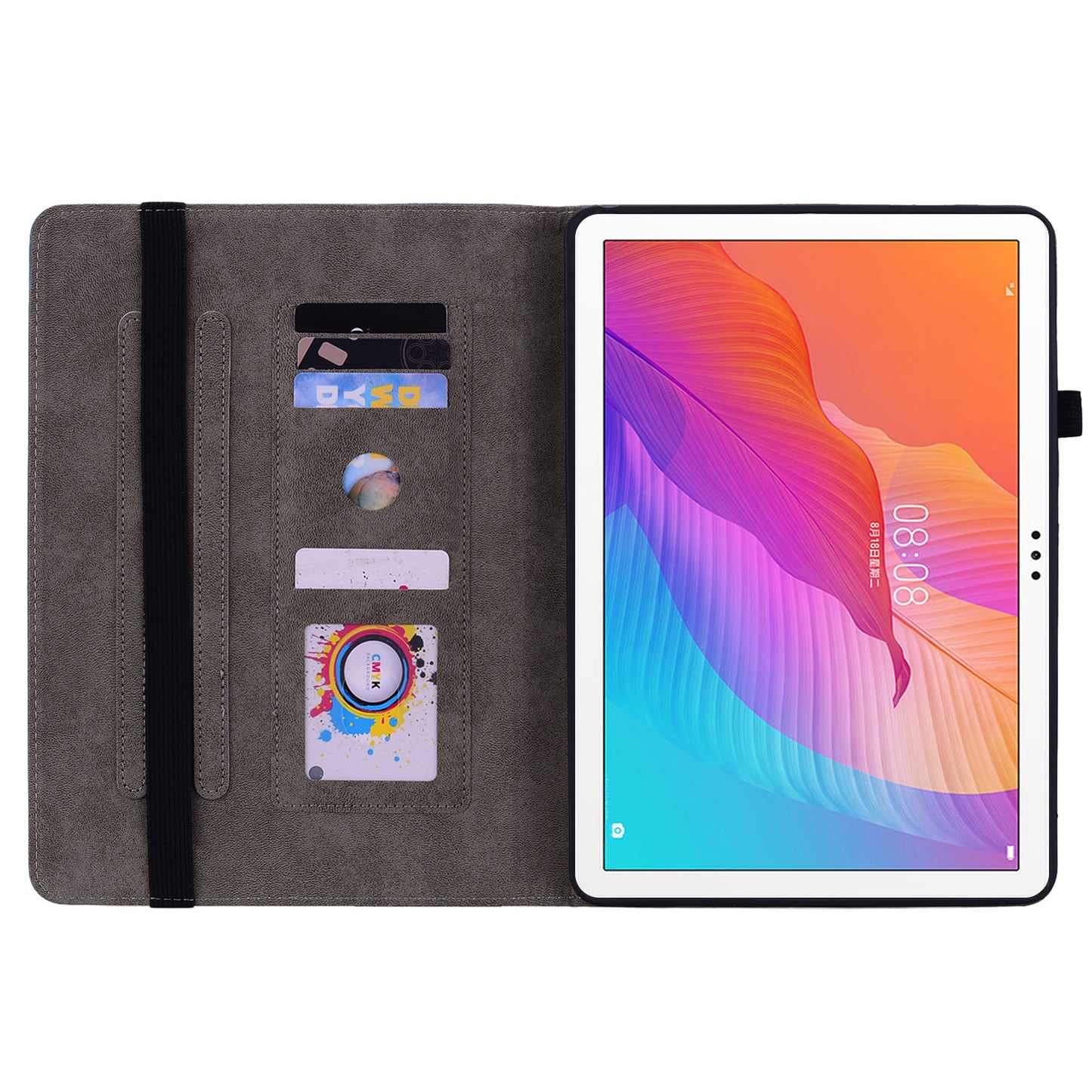 For Huawei Enjoy Tablet 2 / MatePad T 10S / T 10 9.7 inch Imprinted Design Stand Tablet PU Leather Case Cover