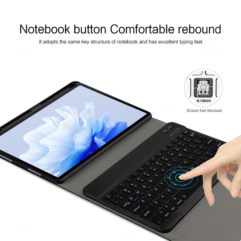 For Huawei MatePad Air 11.5 inch (2023) Tablet Case PU Leather Stand Cover with Detachable Wireless Keyboard / Pencil Holder