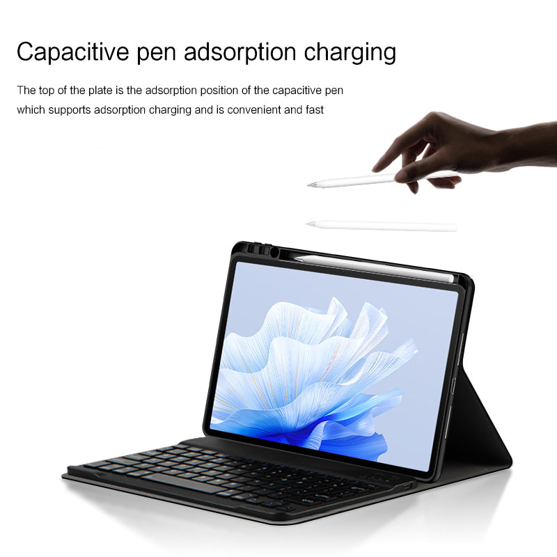 For Huawei MatePad Air 11.5 inch (2023) Tablet Case PU Leather Stand Cover with Detachable Wireless Keyboard / Pencil Holder