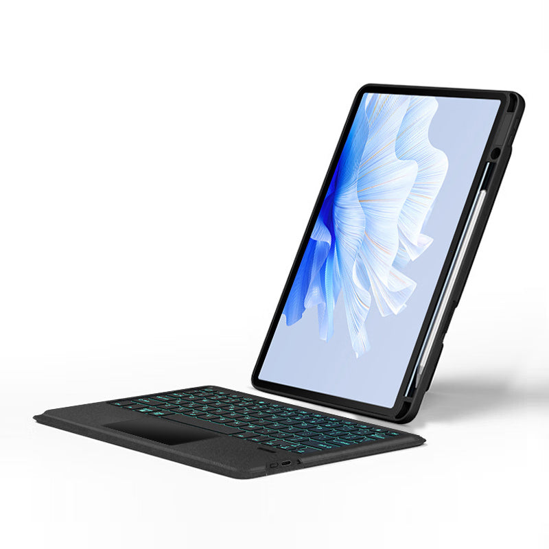 For Huawei MatePad Air 11.5 inch (2023) PU Leather Tablet Case Stand Cover with Removable Wireless Backlit Keyboard