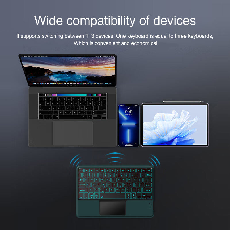 For Huawei MatePad Air 11.5 inch (2023) PU Leather Tablet Case Stand Cover with Removable Wireless Backlit Keyboard