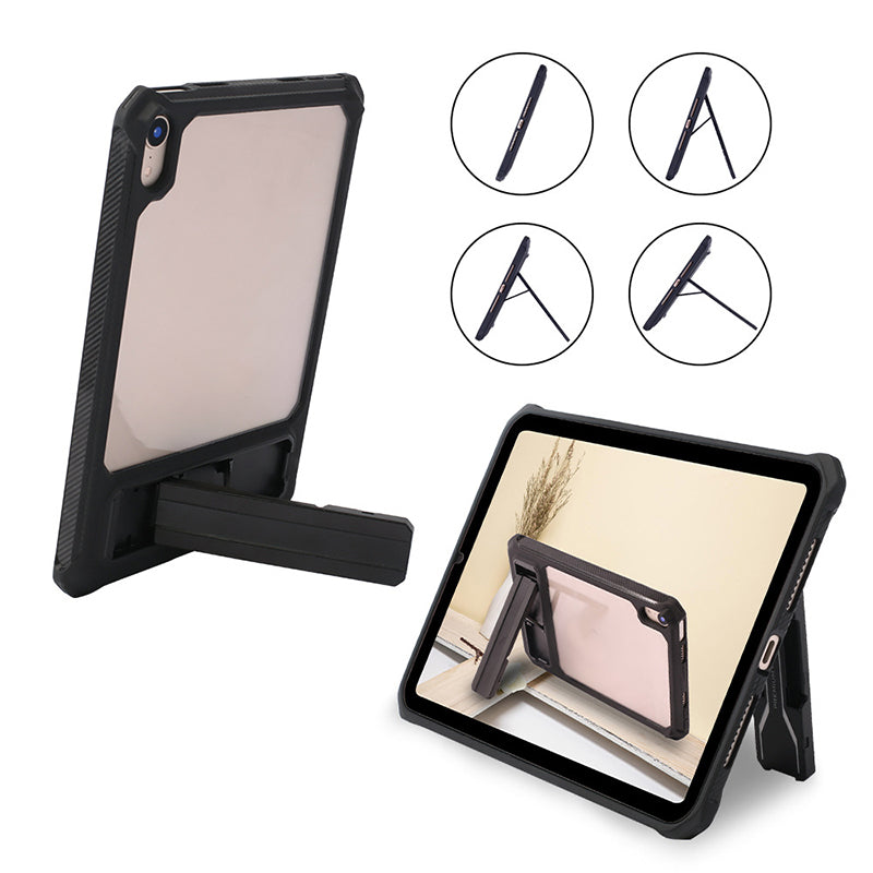 For iPad mini (2021) TPU+PC Tablet Case Air Cushion Protective Kickstand Cover with Pencil Holder
