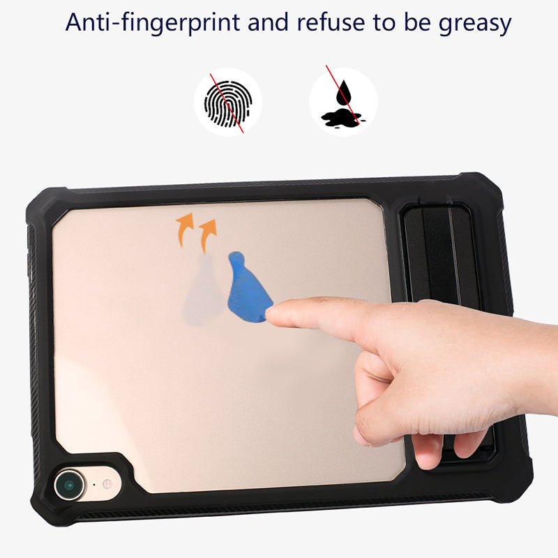 For iPad mini (2021) TPU+PC Tablet Case Air Cushion Protective Kickstand Cover with Pencil Holder