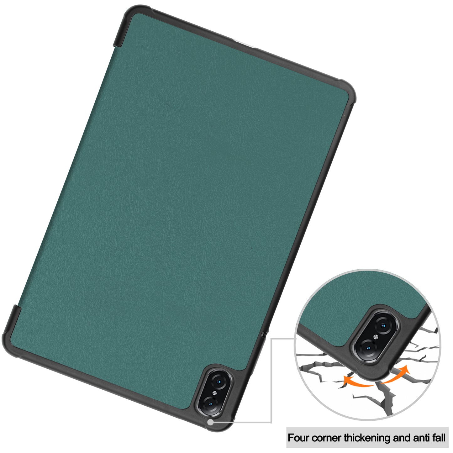 For Honor Pad V8 Tri-fold Stand Tablet Case PU Leather Full Protective Cover with Auto Sleep / Wake
