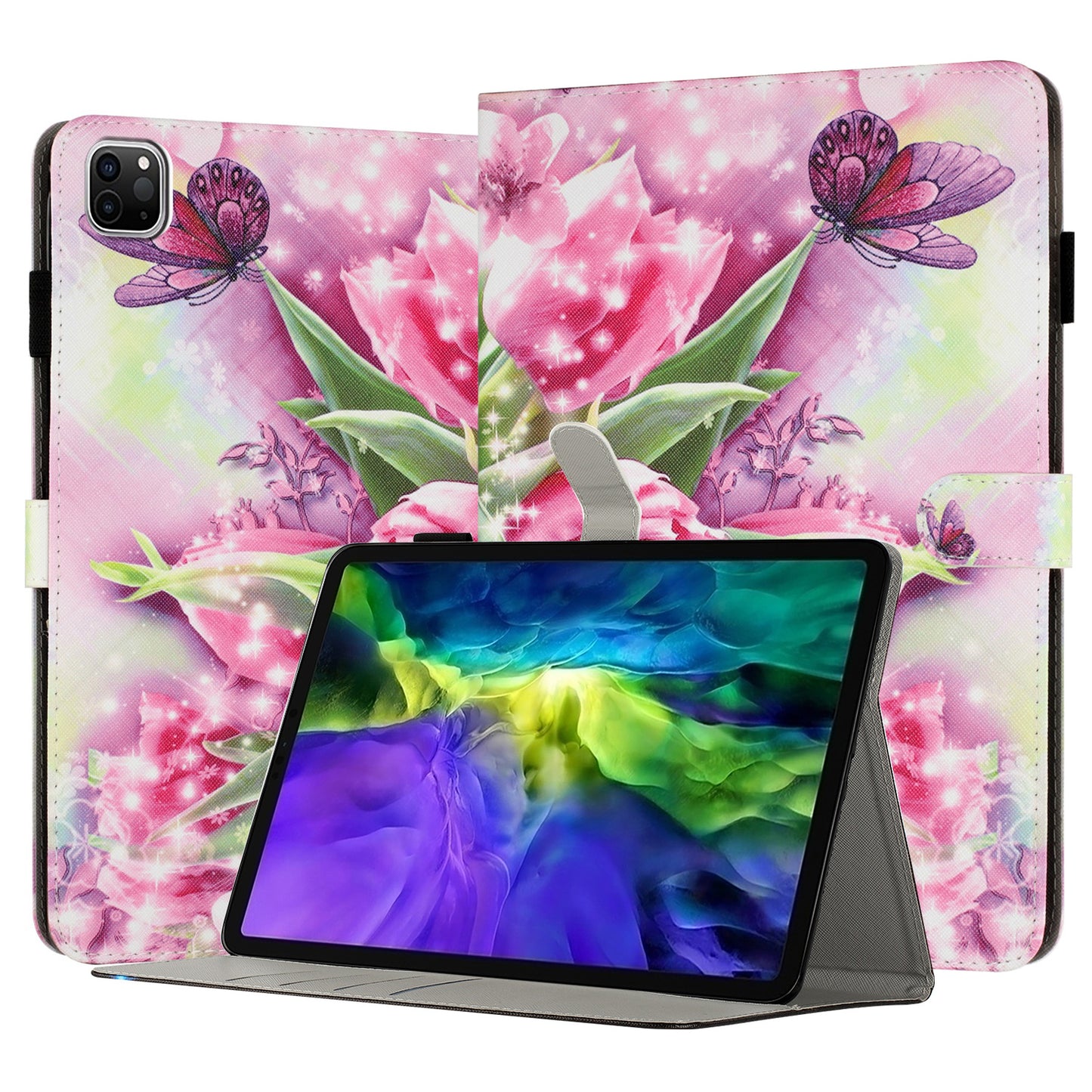 For iPad Pro 11-inch (2018) / (2020) / (2021) / (2022) Shockproof Tablet Case Pattern Printing PU Leather Flip Cover