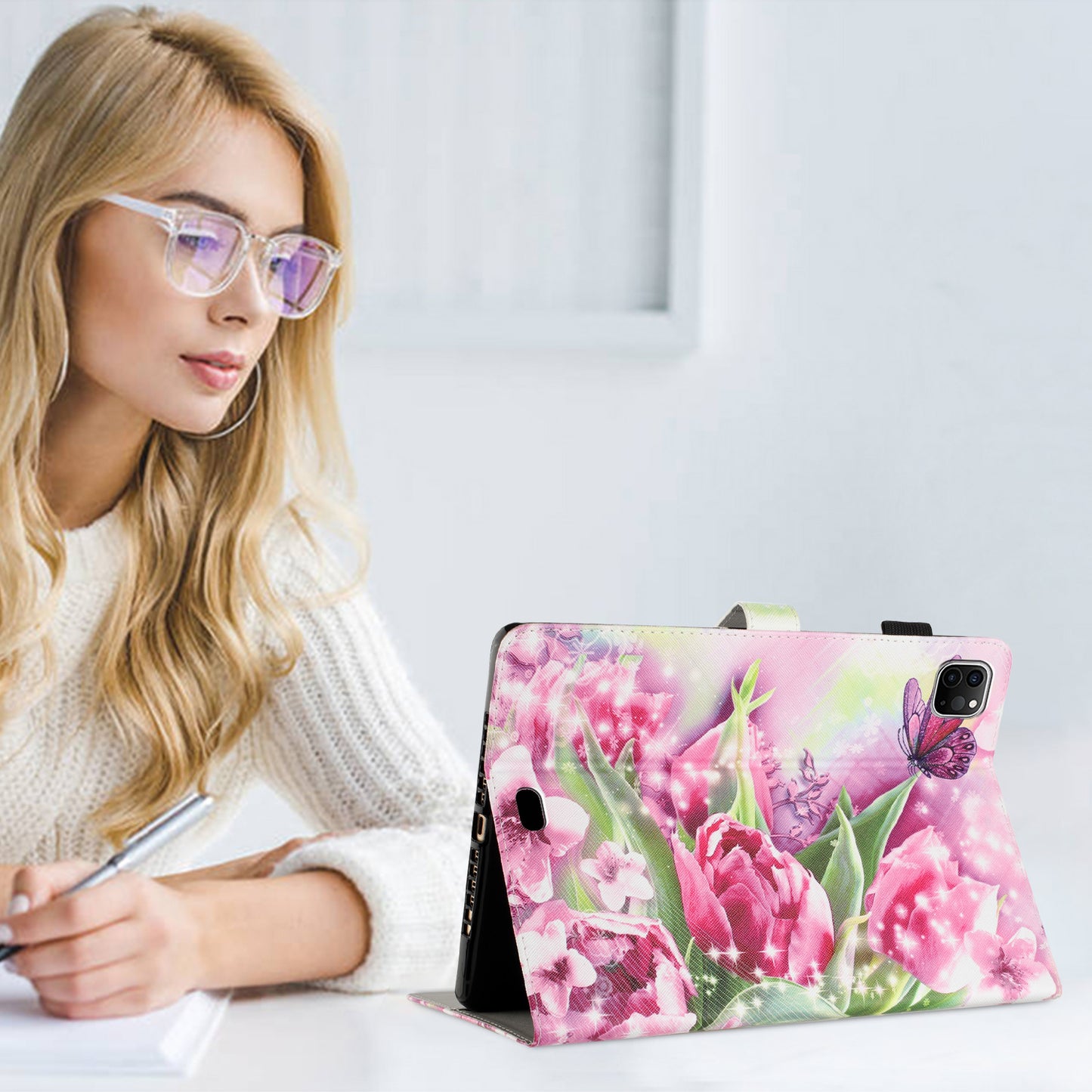 For iPad Pro 11-inch (2018) / (2020) / (2021) / (2022) Shockproof Tablet Case Pattern Printing PU Leather Flip Cover