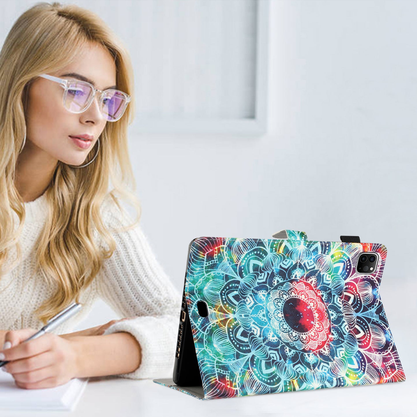 For iPad Pro 11-inch (2018) / (2020) / (2021) / (2022) Shockproof Tablet Case Pattern Printing PU Leather Flip Cover