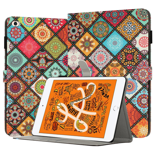 For iPad Mini / Mini 2 / mini 3 / mini 4 / mini (2019) 7.9 inch Pattern Printing Tablet Case Anti-Drop PU Leather Flip Cover